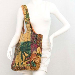 Tote Bag Hobo Made from Vintage Kantha Fabrics